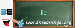 WordMeaning blackboard for ile